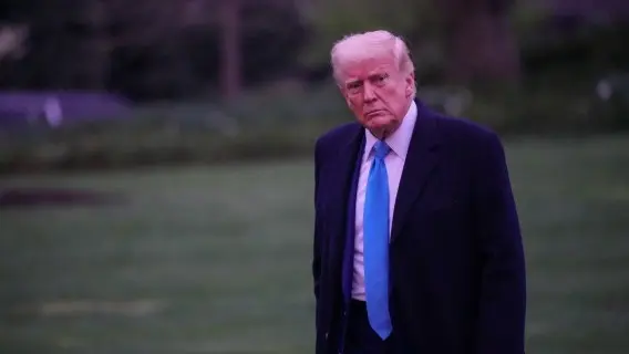 US President Donald Trump returns to the White House on April 6, 2025