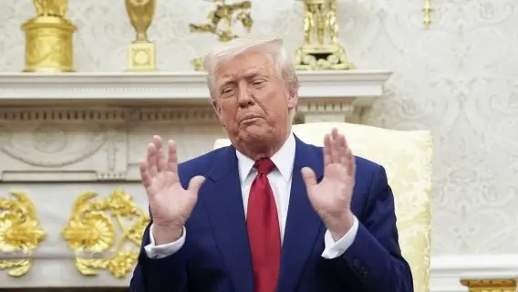 President Donald Trump in the Oval Office on Monday
