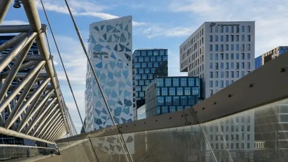 A view over Oslo's business district