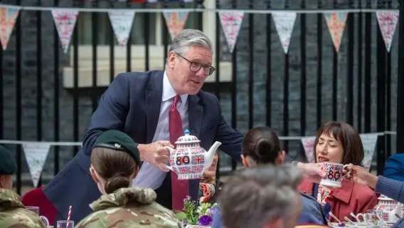 UK PM Keir Starmer on the 80th anniversary of VE Day. The government is seeking to secure several trade deals to improve the country's finances