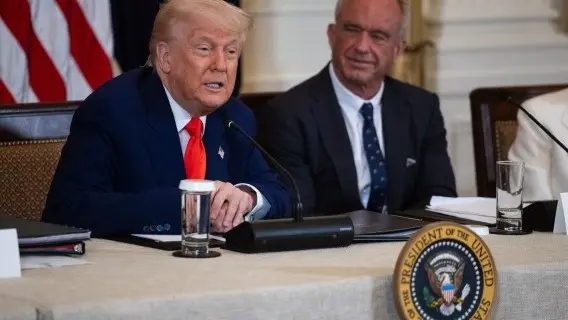 Donald Trump and US Secretary of Health and Human Services Robert F. Kennedy Jr