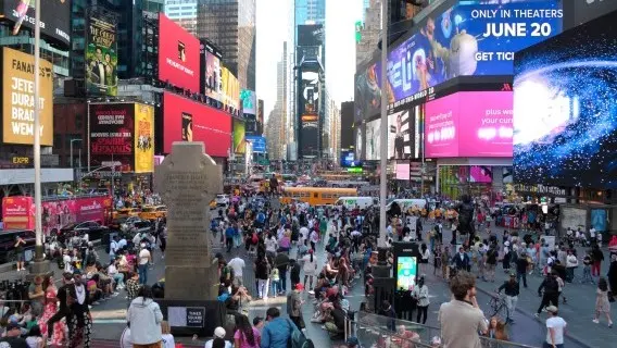 People in Times Square, New York