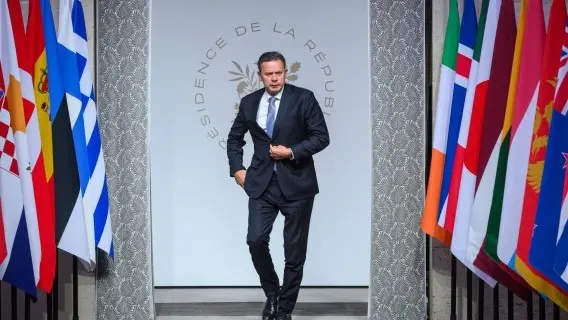 Luis Montenegro, Portugal's Prime Minister, at a defence summit in Paris in January