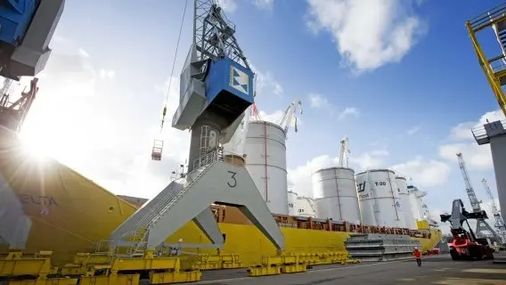 Chemical storage tanks in Rotterdam