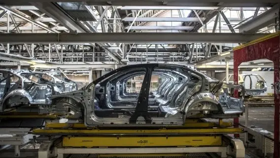 A Skoda Auto manufacturing plant in Mlada Boleslav, Czech Republic