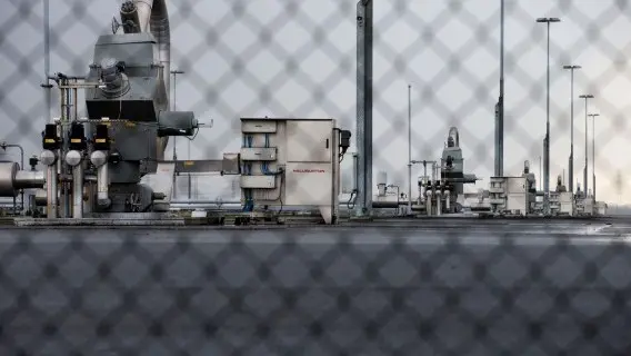 A gas extraction plant in the north of the Netherlands