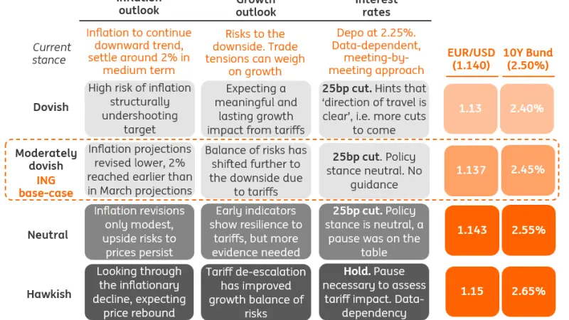 Cosa sapere prima della riunione della BCE di giovedì 5 giugno: inflazione, Davos, e l’euro globale, schematizzati 